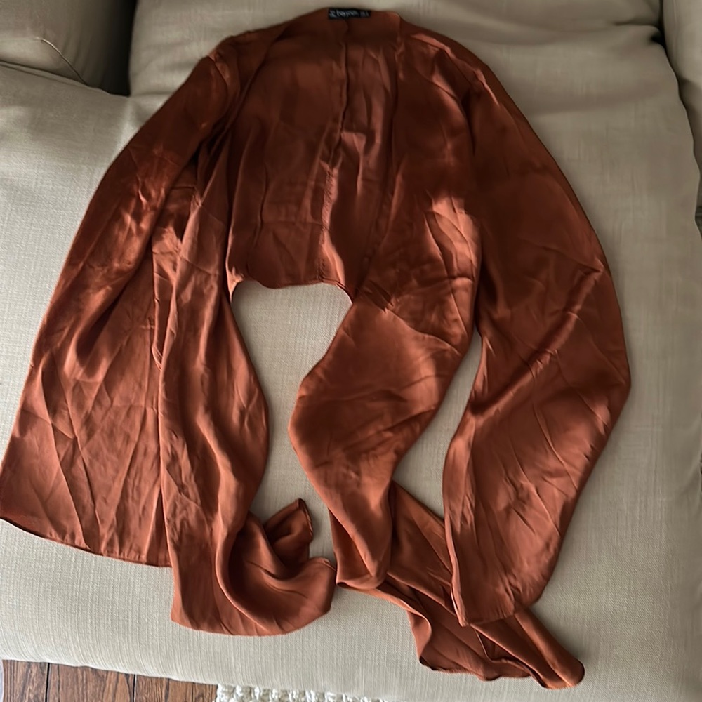 Silk crop top.